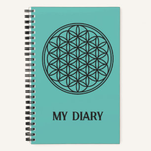 FLOWER OF LIFE - Sacred Geometry Symbol outline 1 Notebook