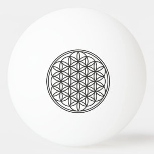 FLOWER OF LIFE - Sacred Geometry Symbol outline 1 Ping Pong Ball