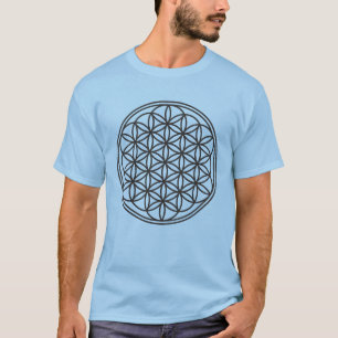 FLOWER OF LIFE - Sacred Geometry Symbol outline 1 T-Shirt