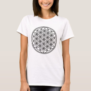 FLOWER OF LIFE - Sacred Geometry Symbol outline 1 T-Shirt