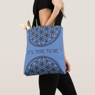 FLOWER OF LIFE - Sacred Geometry Symbol outline 1 Tote Bag