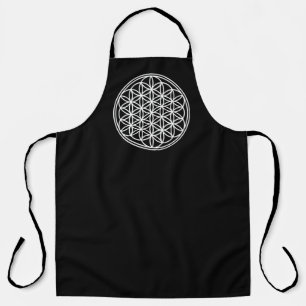 FLOWER OF LIFE - Sacred Geometry Symbol outline 2 Apron