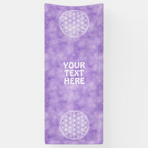 FLOWER OF LIFE - Sacred Geometry Symbol outline 2 Banner