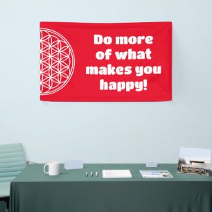 FLOWER OF LIFE - Sacred Geometry Symbol outline 2 Banner