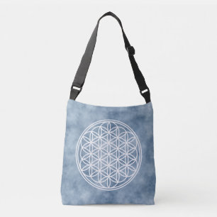 FLOWER OF LIFE - Sacred Geometry Symbol outline 2 Crossbody Bag