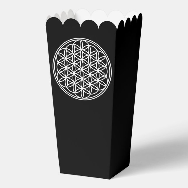 FLOWER OF LIFE - Sacred Geometry Symbol outline 2 Favour Box (Back)