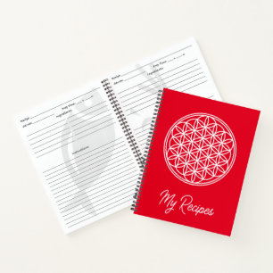 FLOWER OF LIFE - Sacred Geometry Symbol outline 2 Notebook