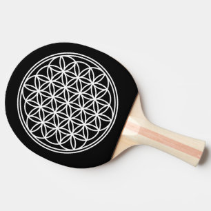 FLOWER OF LIFE - Sacred Geometry Symbol outline 2 Ping Pong Paddle