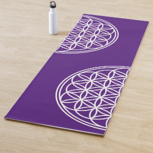 FLOWER OF LIFE - Sacred Geometry Symbol outline 2 Yoga Mat