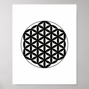 Flower of Life Sacred Geometry Wall Art Poster