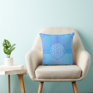 Flower Of Life - Seamless Pattern Art 3 Cushion