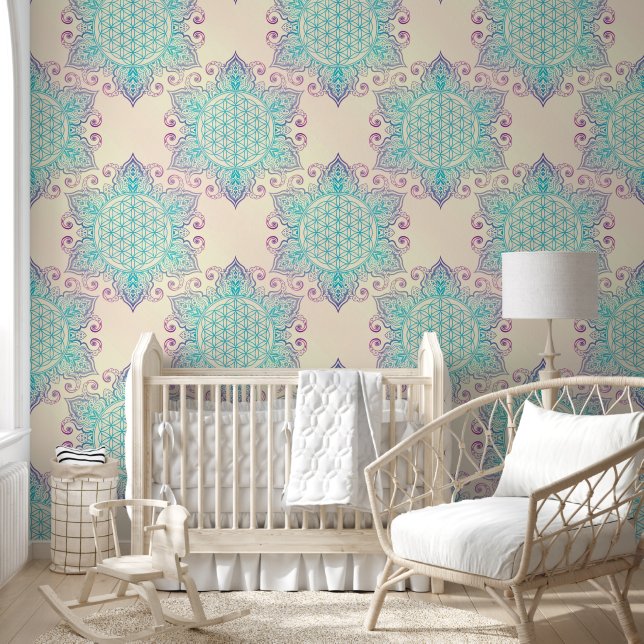 Flower Of Life - Seamless Pattern Art 4 Wallpaper (Kids)