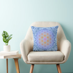 Flower Of Life - Seamless Pattern Art 9 Cushion