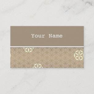 Flower Of Life - seamless pattern - blue beige Business Card