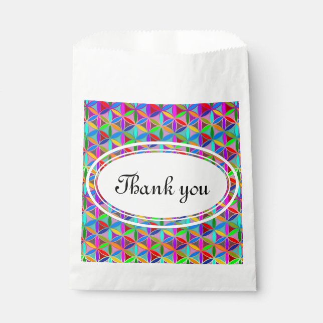Flower of Life - seamless pattern - gradient colou Favour Bag (Front)