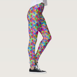 Flower of Life - seamless pattern - gradient colou Leggings