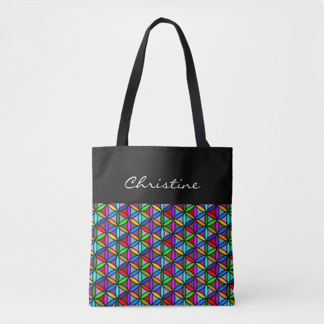 Flower of Life - seamless pattern - multi coloured Tote Bag (Front)