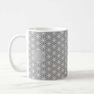 Flower of Life - seamless plain white + your backg Coffee Mug