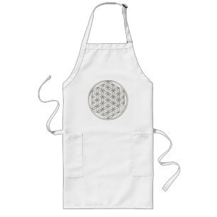 FLOWER OF LIFE - silver Long Apron