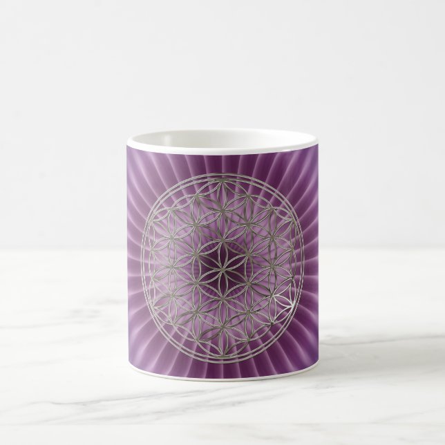 Flower of Life | silver radial Coffee Mug (Center)