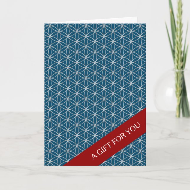 FLOWER OF LIFE - silver style pattern Card (Front)