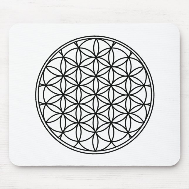 Flower of Life Simple Sacred Geometry Mouse Pad (Front)