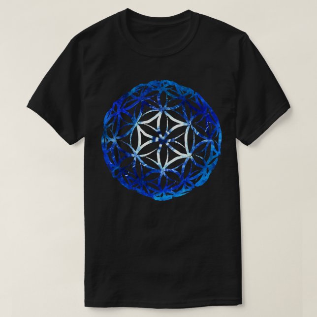 Flower Of Life Sphere Sacred Geometry T-Shirt (Design Front)