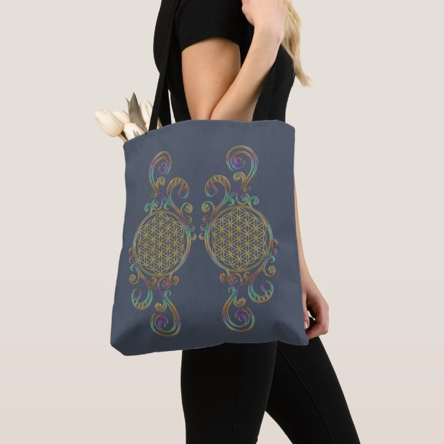 Flower Of Life - Spirals Ornaments 1 Tote Bag (Close Up)
