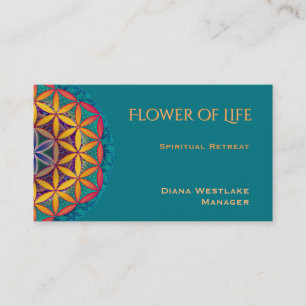 Flower of Life Spiritual Retreat Business Card
