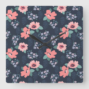 Flower Of Life Square Wall Clock