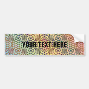 Flower of Life - stamp grunge pattern 1 Bumper Sticker