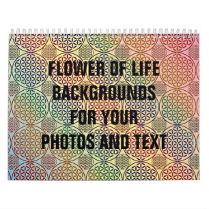 Flower of Life - stamp grunge pattern 1 Calendar