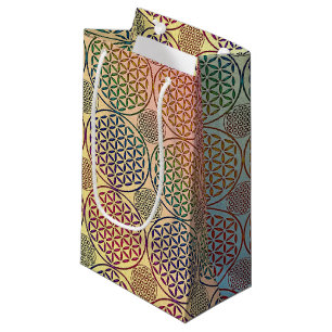 Flower of Life - stamp grunge pattern 1 Small Gift Bag