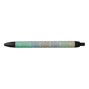 Flower of Life - stamp grunge pattern 2 Black Ink Pen