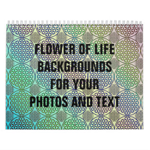 Flower of Life - stamp grunge pattern 2 Calendar