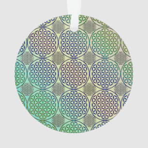 Flower of Life - stamp grunge pattern 2 Ornament