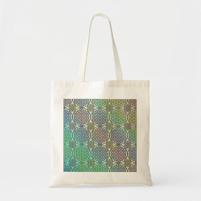 Flower of Life - stamp grunge pattern 2 Tote Bag (Front)