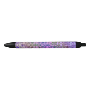 Flower of Life - stamp grunge pattern 3 Black Ink Pen
