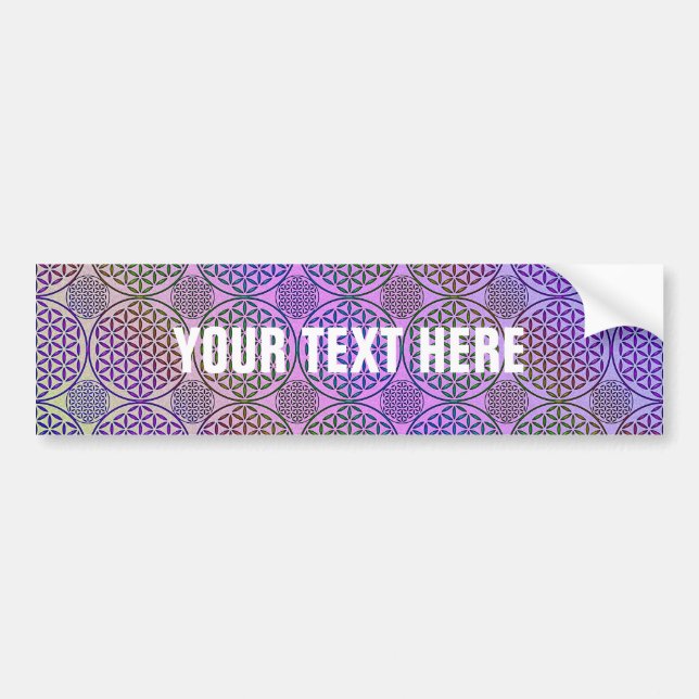 Flower of Life - stamp grunge pattern 3 Bumper Sticker (Front)