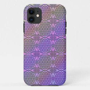 Flower of Life - stamp grunge pattern 3 iPhone 11 Case