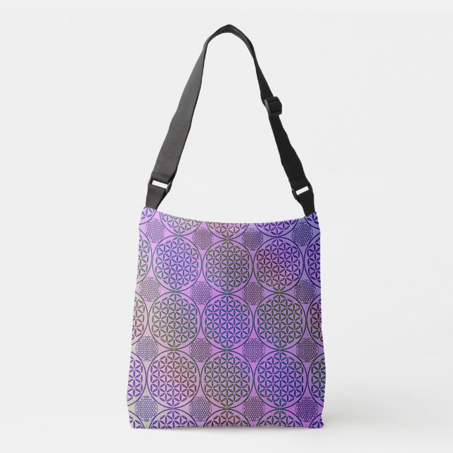 Flower of Life - stamp grunge pattern 3 Crossbody Bag (Front)
