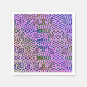 Flower of Life - stamp grunge pattern 3 Napkin