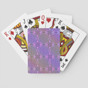 Flower of Life - stamp grunge pattern 3 Playing Cards