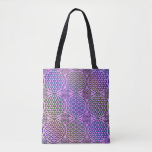 Flower of Life - stamp grunge pattern 3 Tote Bag
