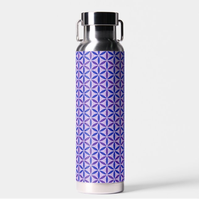 FLOWER OF LIFE - stamp pattern 4 Water Bottle (Front)