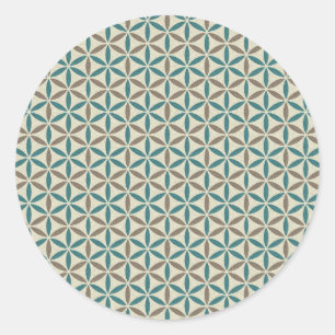 Flower of Life - stamp pattern - BG 1 Classic Round Sticker