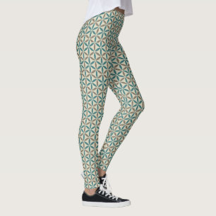 Flower of Life - stamp pattern - BG 1 Leggings