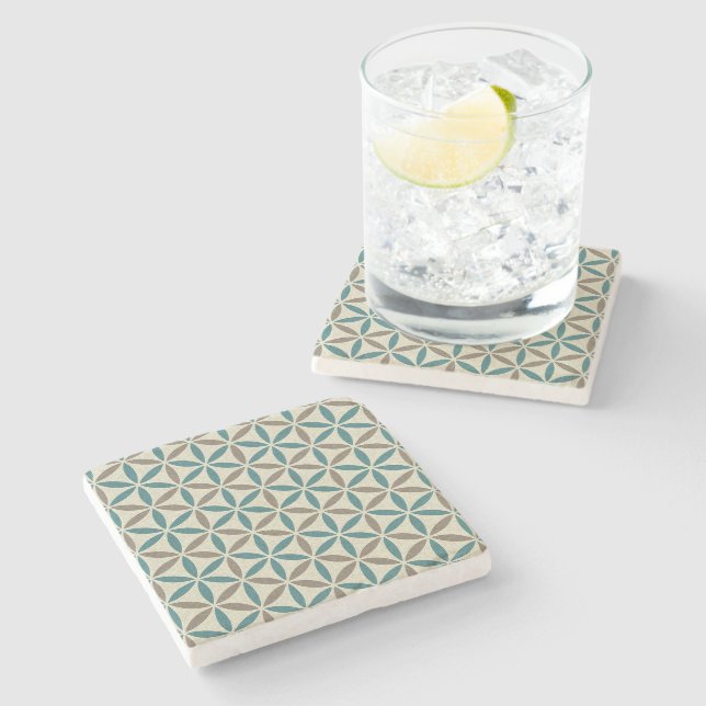 Flower of Life - stamp pattern - BG 1 Stone Coaster (Side)