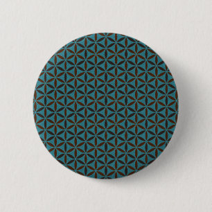 Flower of Life - stamp pattern - BG 2 6 Cm Round Badge