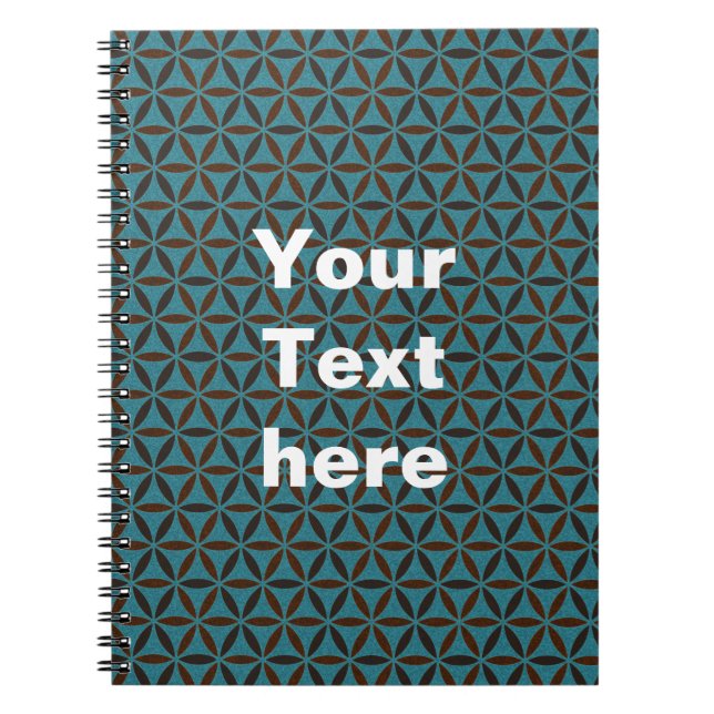 Flower of Life - stamp pattern - BG 2 Notebook (Front)